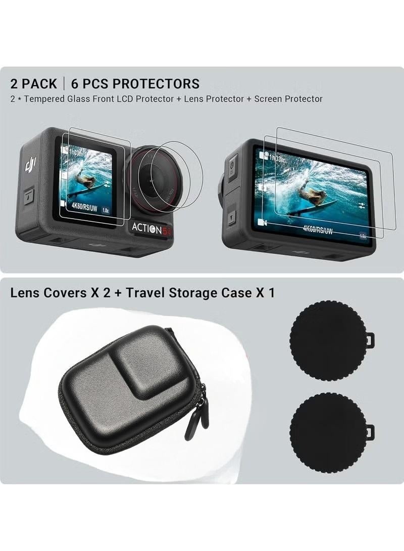 مجموعة ملحقات DJI Osmo Action 5 Pro، تتضمن غطاء حماية للشاشة وغطاء عدسة من السيليكون، مقاوم للخدش والصدمات. - Image 2